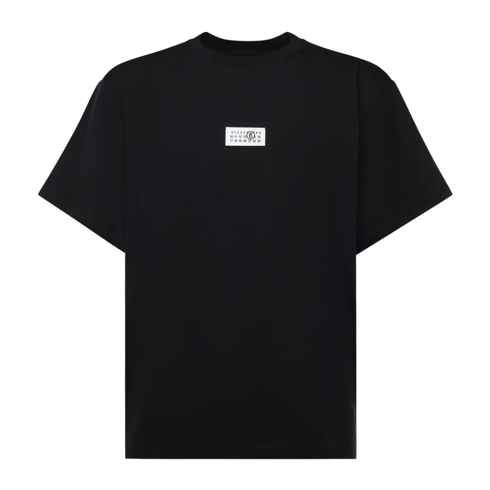 Mm6 Maison Margiela Men's Black Numeric Cotton T-Shirt - T-Shirts - Xl - Tops