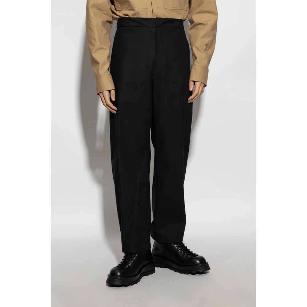 Jil Sander Broek met logo Black Heren