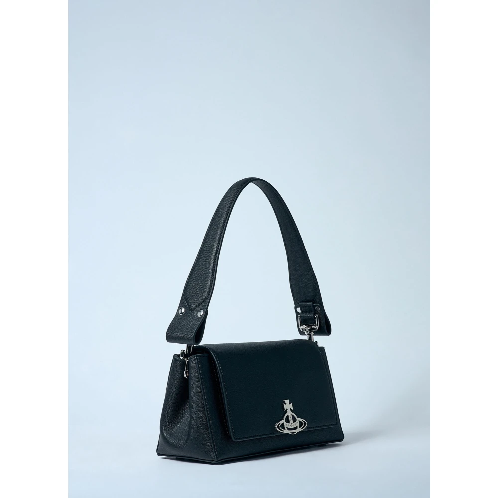 Vivienne Westwood Handtas met Saffiano-afwerking en Afneembare Banden Black Dames