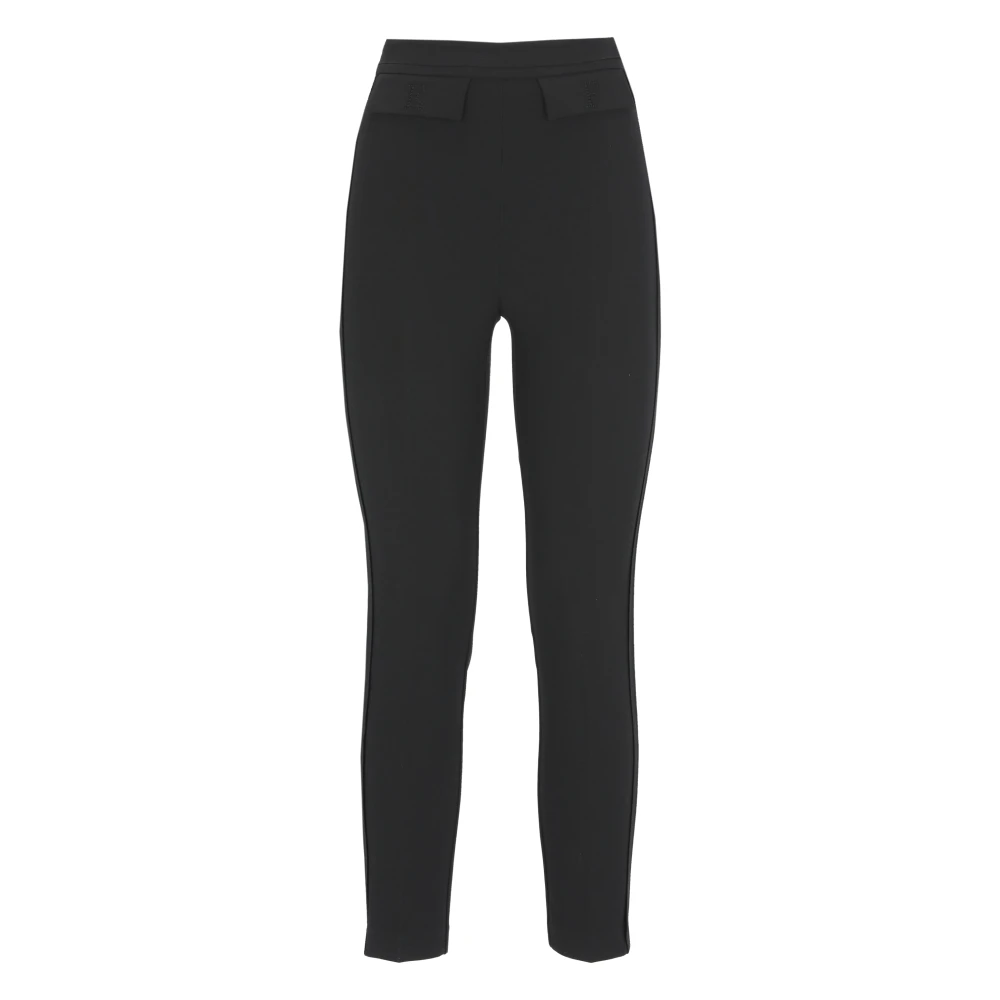 Elisabetta Franchi Black Cropped Trousers - Female - Cropped Trousers - M - Trousers