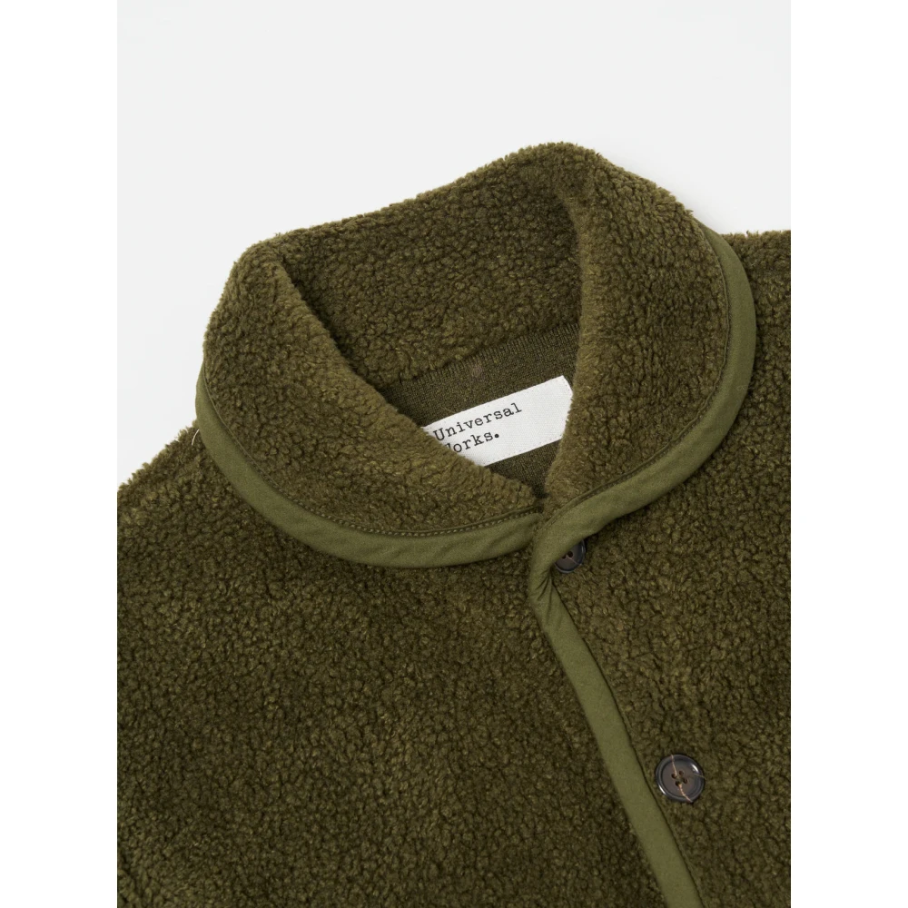 Universal Works Olijfgroene Fleecejas Green Heren
