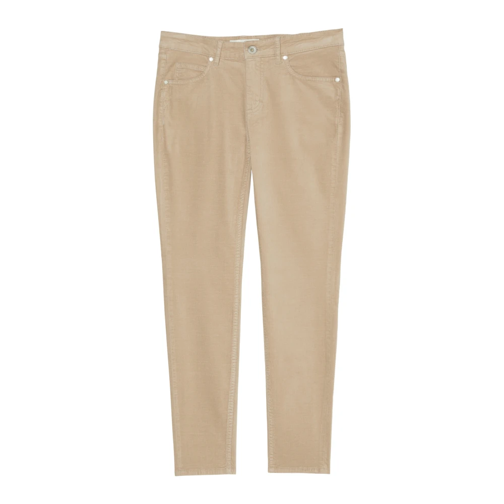 Marc O'Polo Fluwelen broek model Lulea slim Brown Dames
