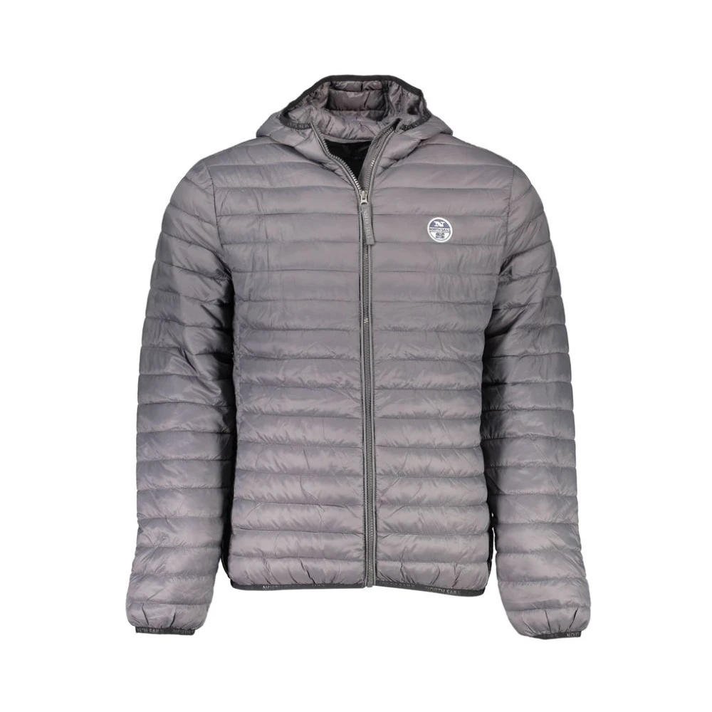 North Sails , Winter Jackets, Male, Gray, Xl, Polyamide Hooded Jacket