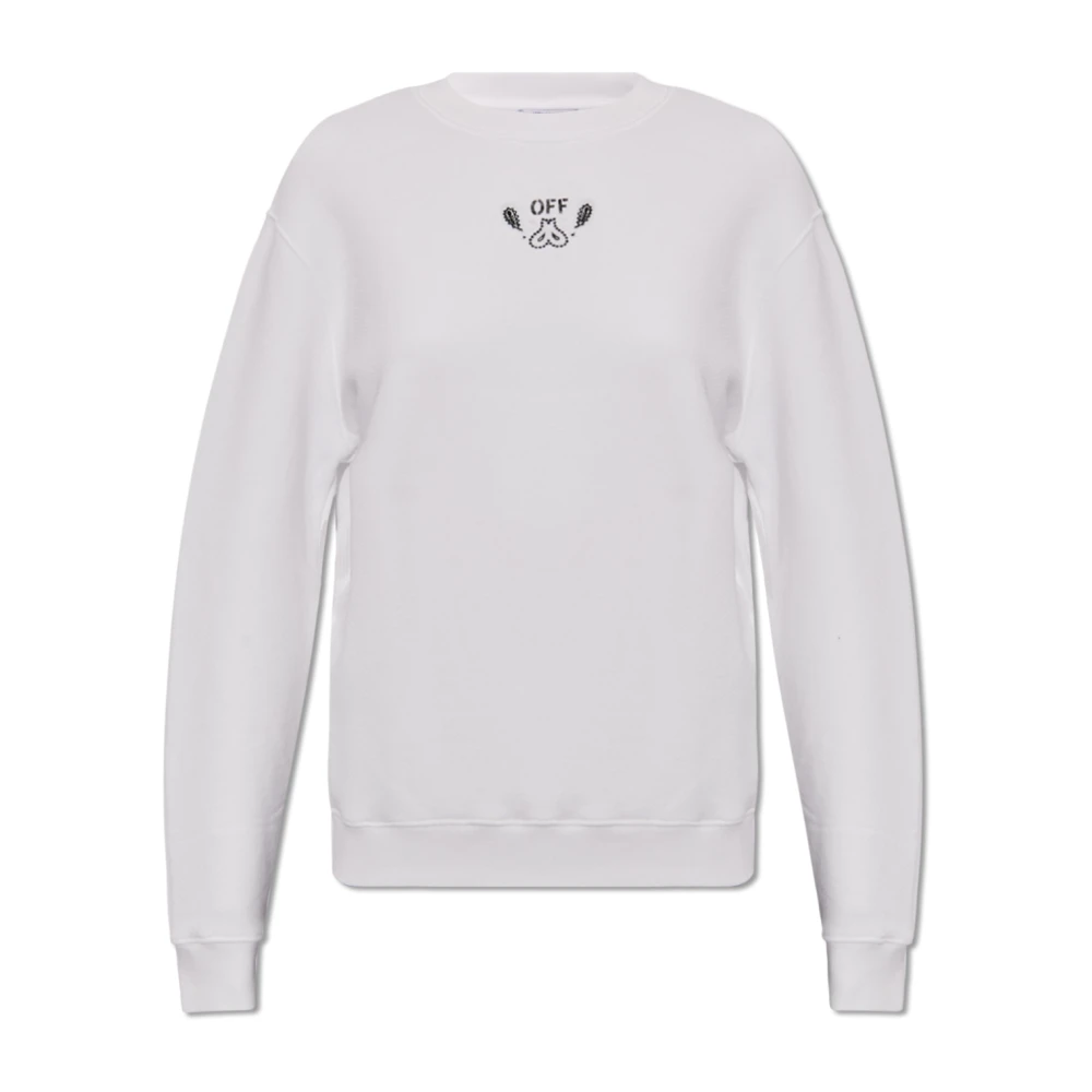 Off White Sweatshirt met logo White Dames
