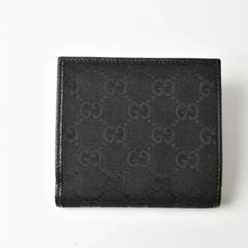 Gucci Vintage Pre-owned Canvas wallets Black Dames