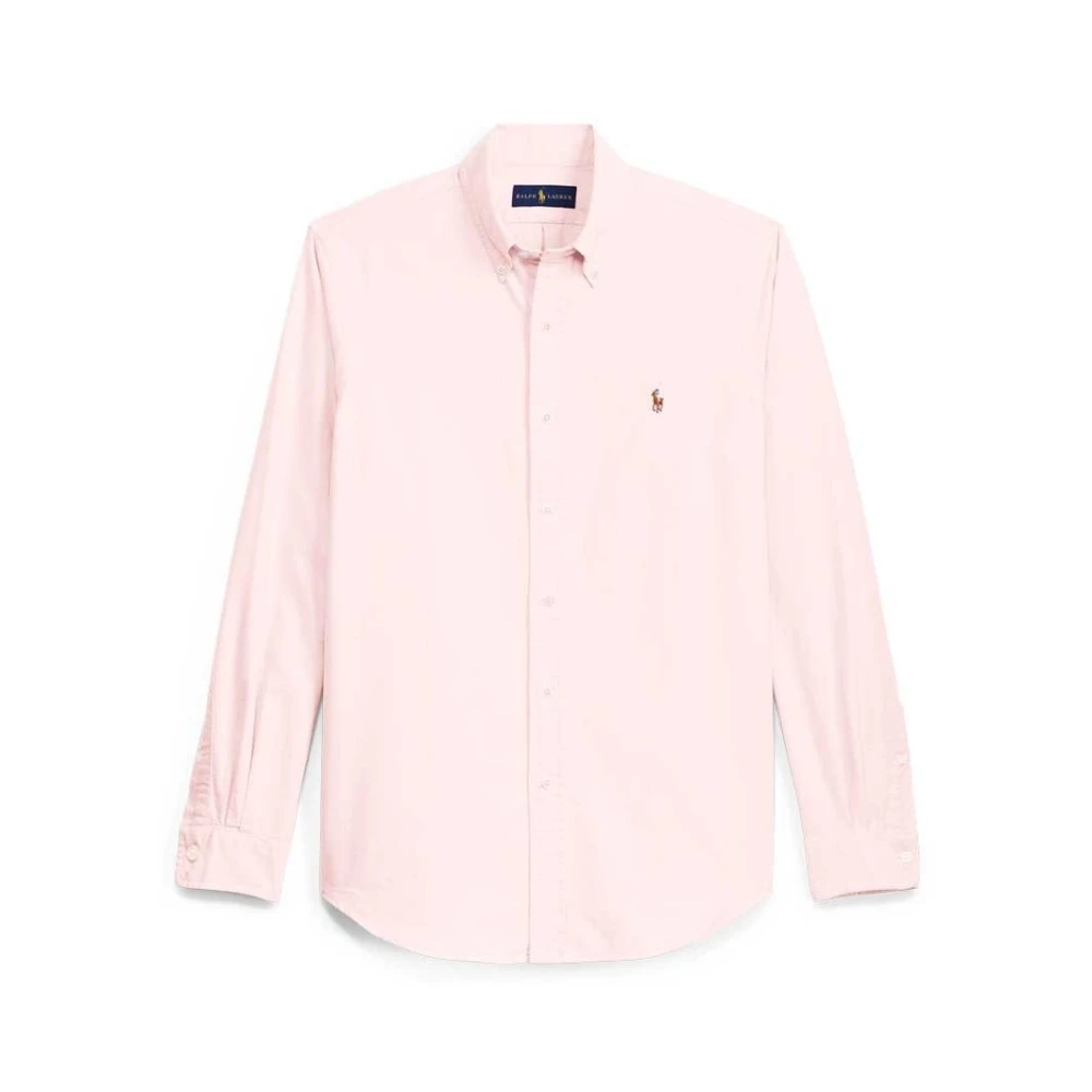 Polo Ralph Lauren Rosa Klassisk Passform Långärmad Bomulls Oxford Skjorta