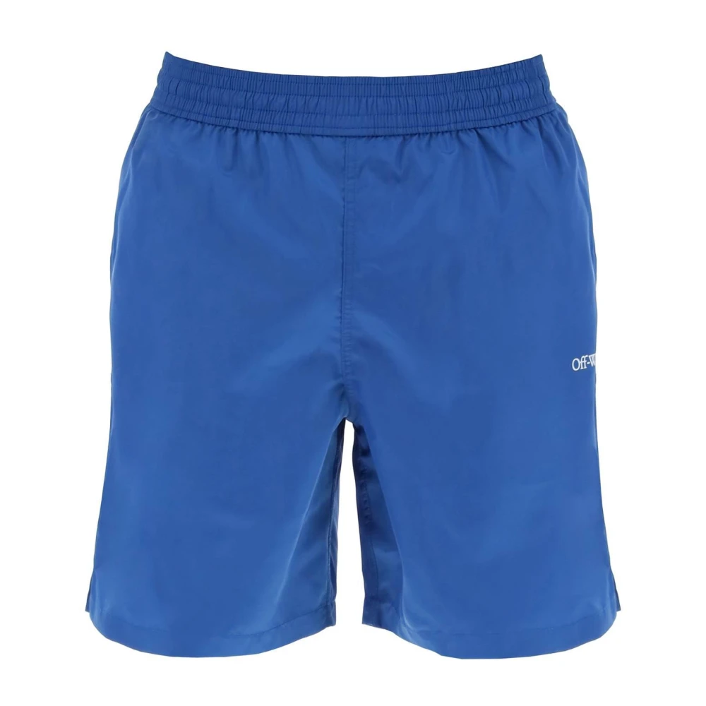Off White Casual Shorts Blue Heren