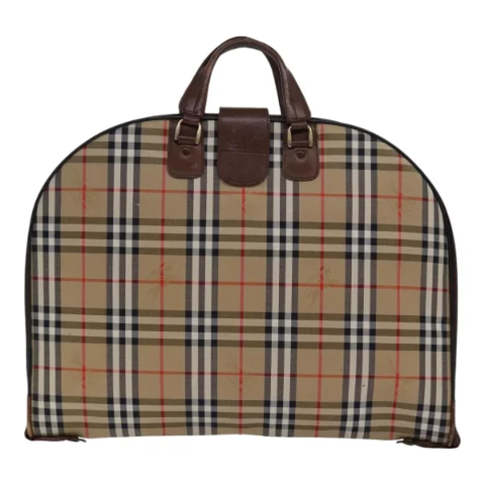 Burberry Vintage Pre-owned Canvas travel-bags Beige Dames