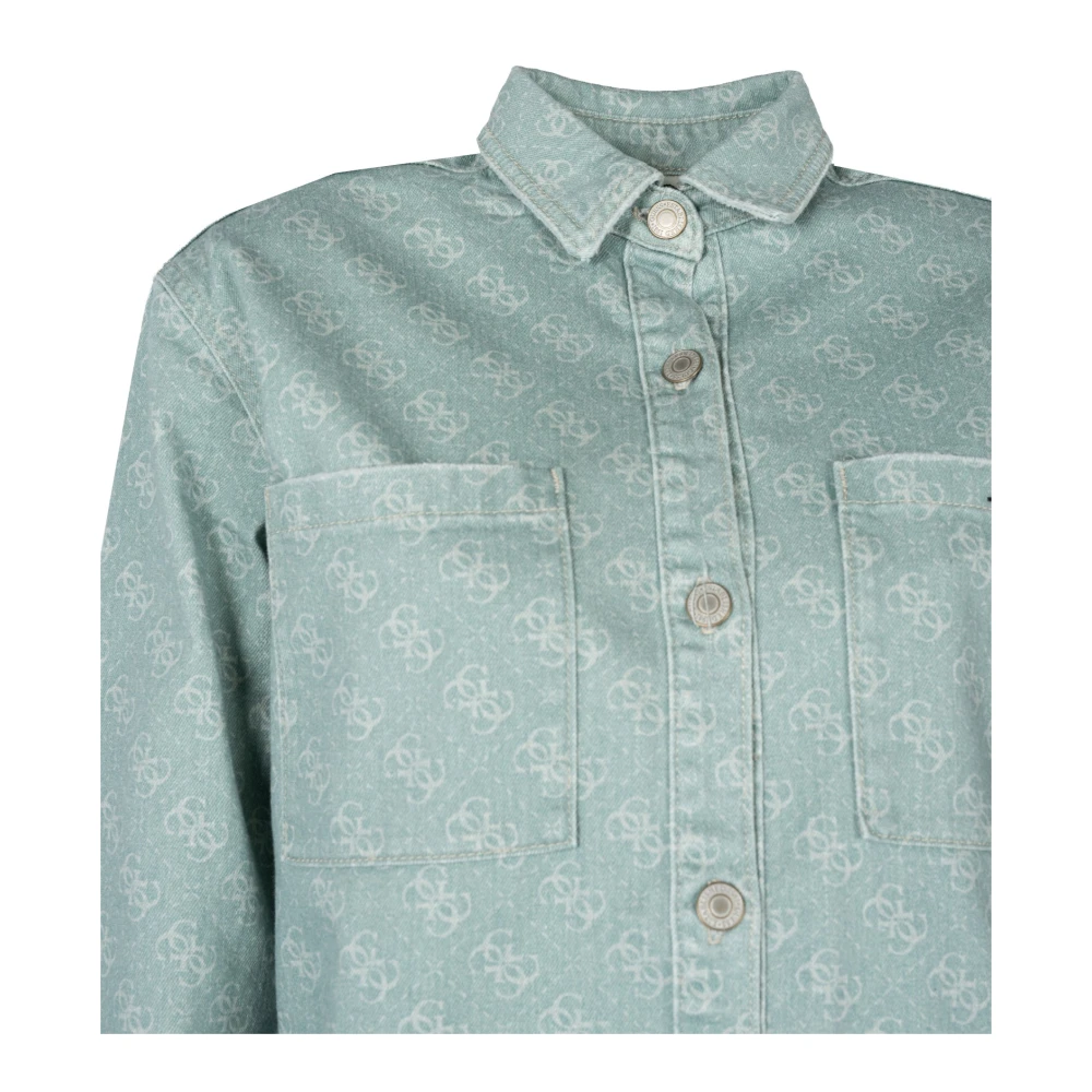 Guess Comfortabele Casual Overhemd Green Dames