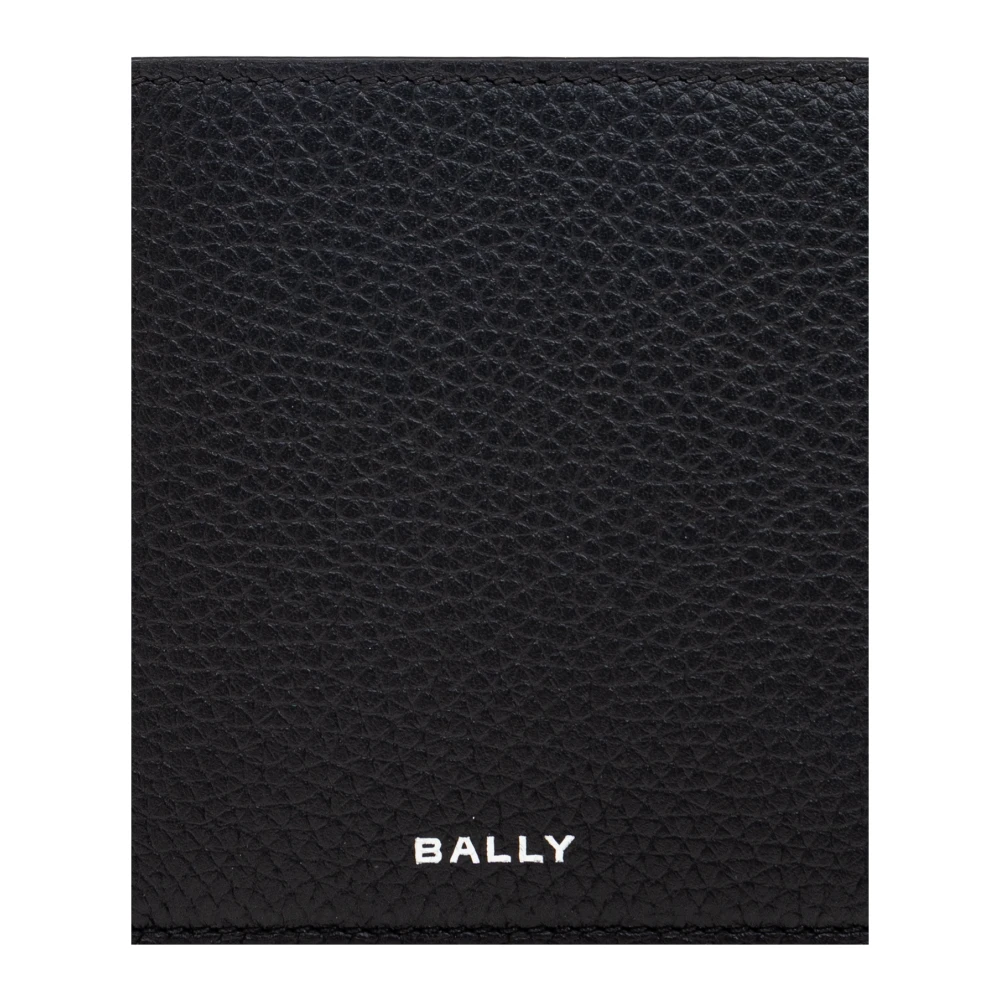Bally Leren Portemonnee met Logo Black Heren