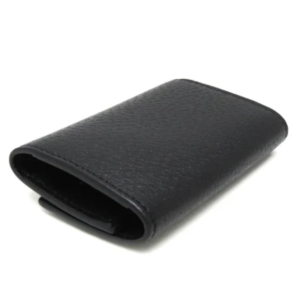 Gucci Vintage Pre-owned Leather key-holders Black Dames
