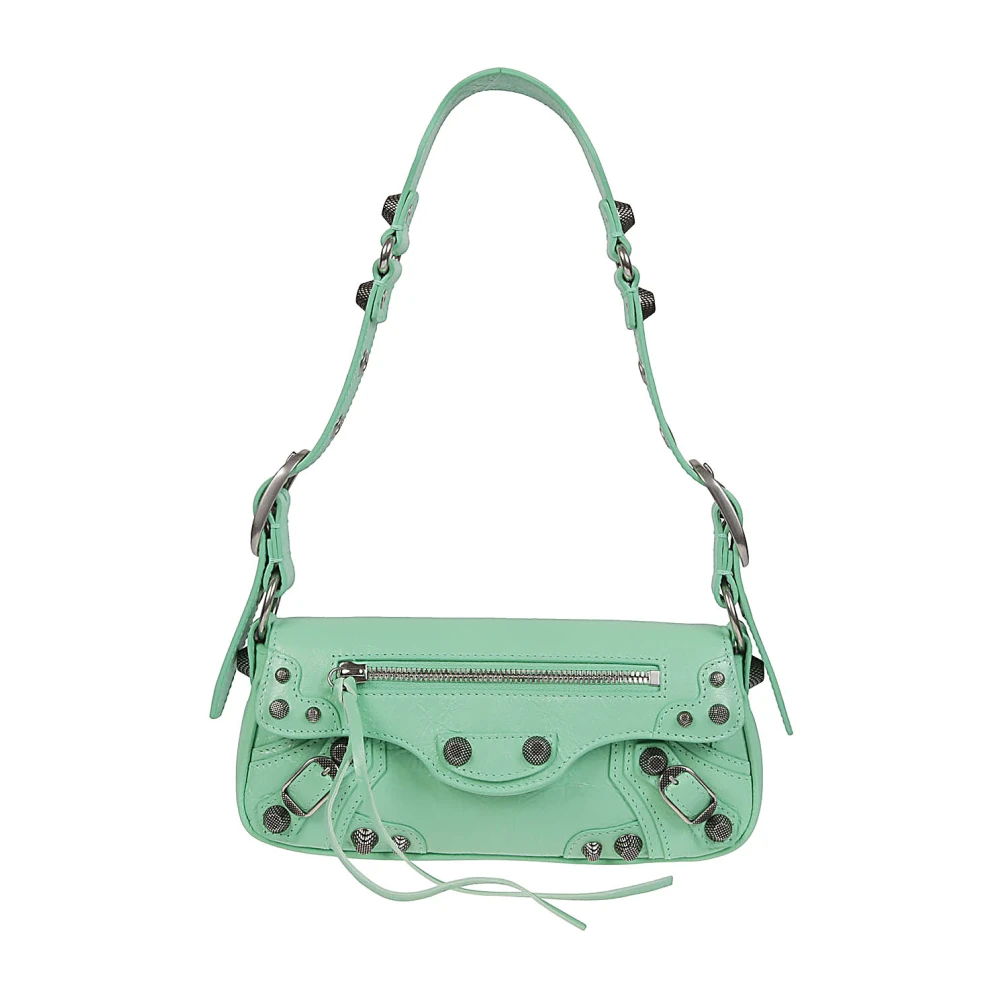 Balenciaga Le Cagole XS leren schoudertas Green Dames