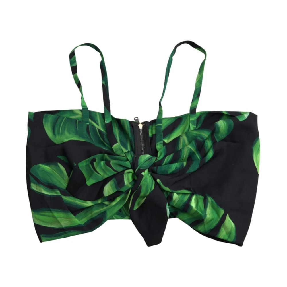 Dolce & Gabbana , Sleeveless Tops, Female, Multicolor, M, Cropped Top - Image 3