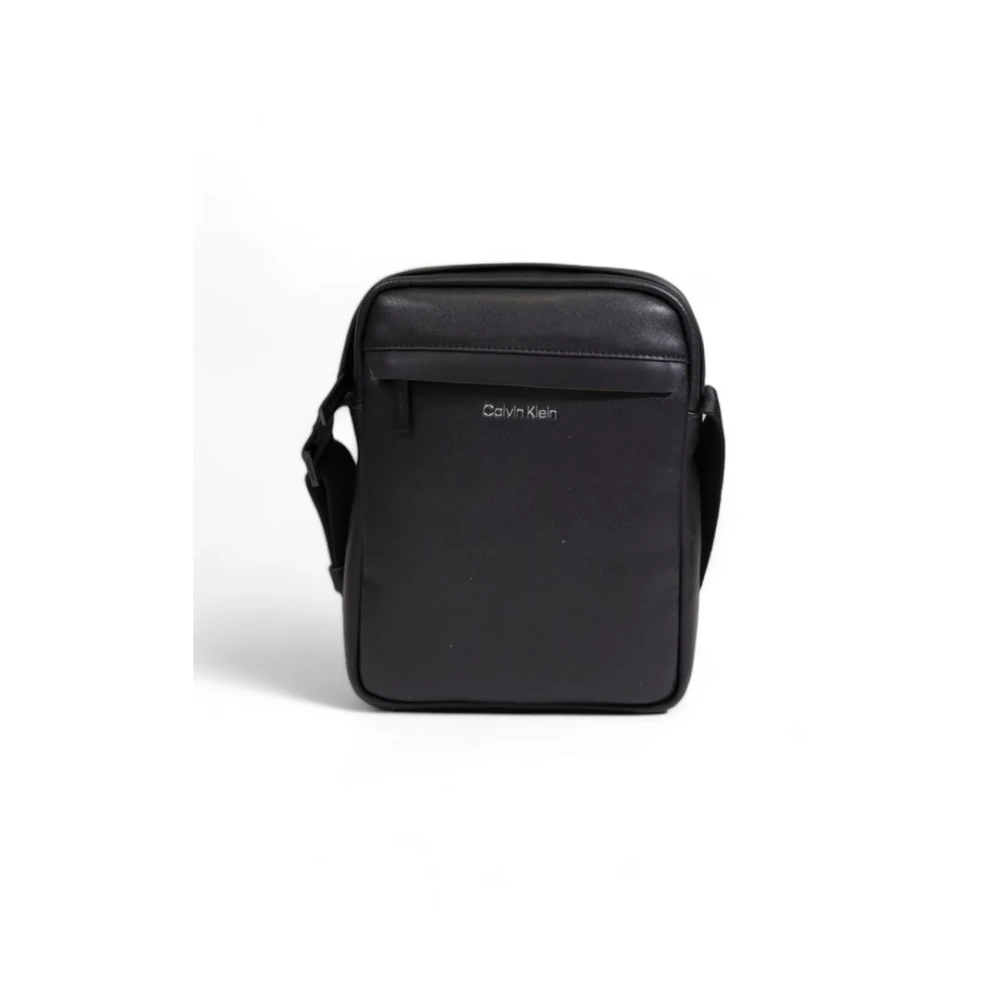Calvin Klein Zwarte gerecyclede polyester schoudertas Black Heren