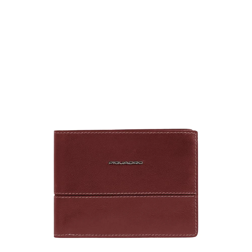 Piquadro Mannelijk Bruin Accessoires Heren, One Size, Men’s Leather Wallet With Coin Pocket And Rfid Protection