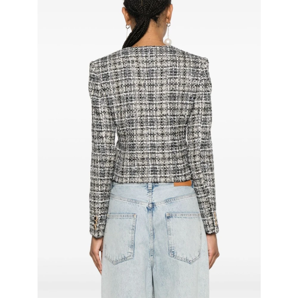 Alessandra Rich Luxe Tweedjas Grijs Aw24 Gray Dames