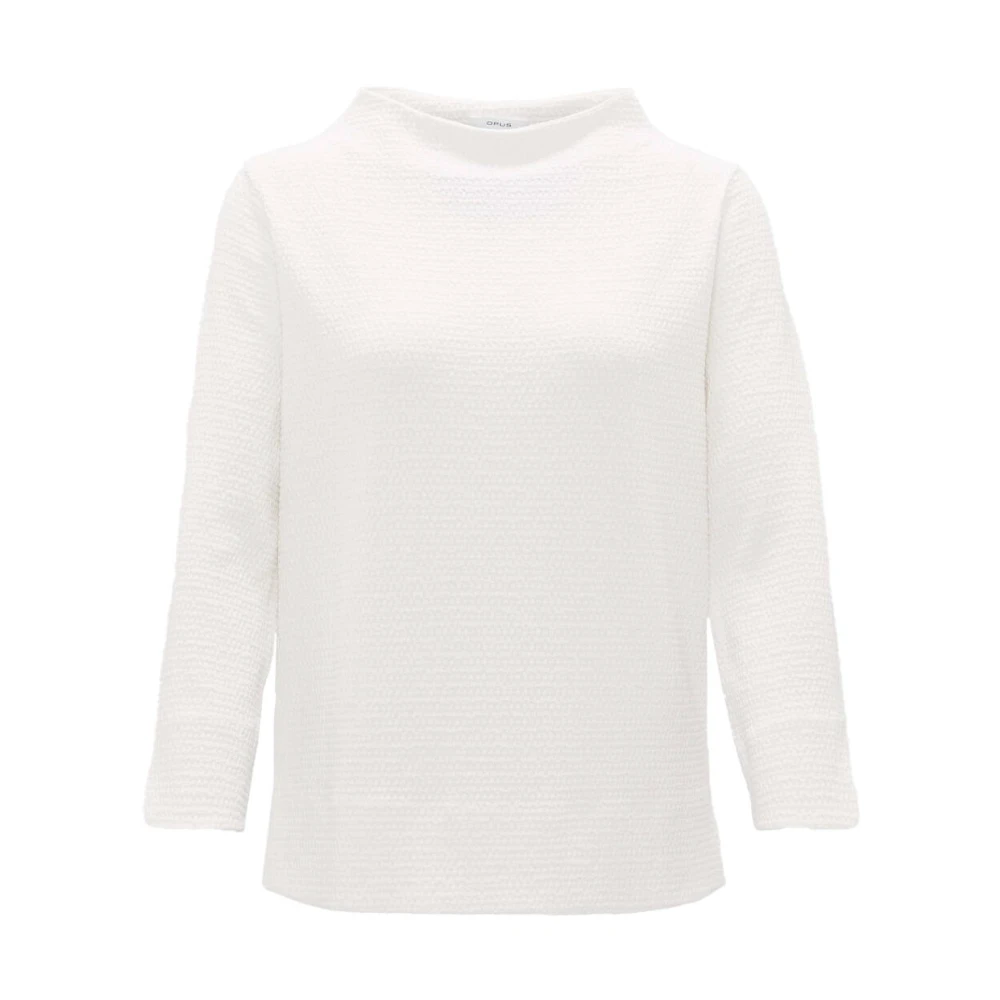 Opus Korte Mouw Top Suwen Beige Dames