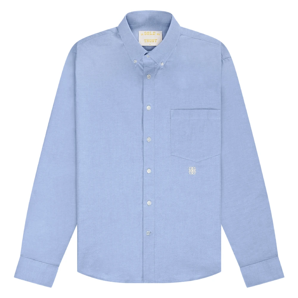 In Gold We Trust Casual Shirts Blue Heren