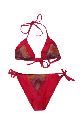 Tryckt triangl bikini set