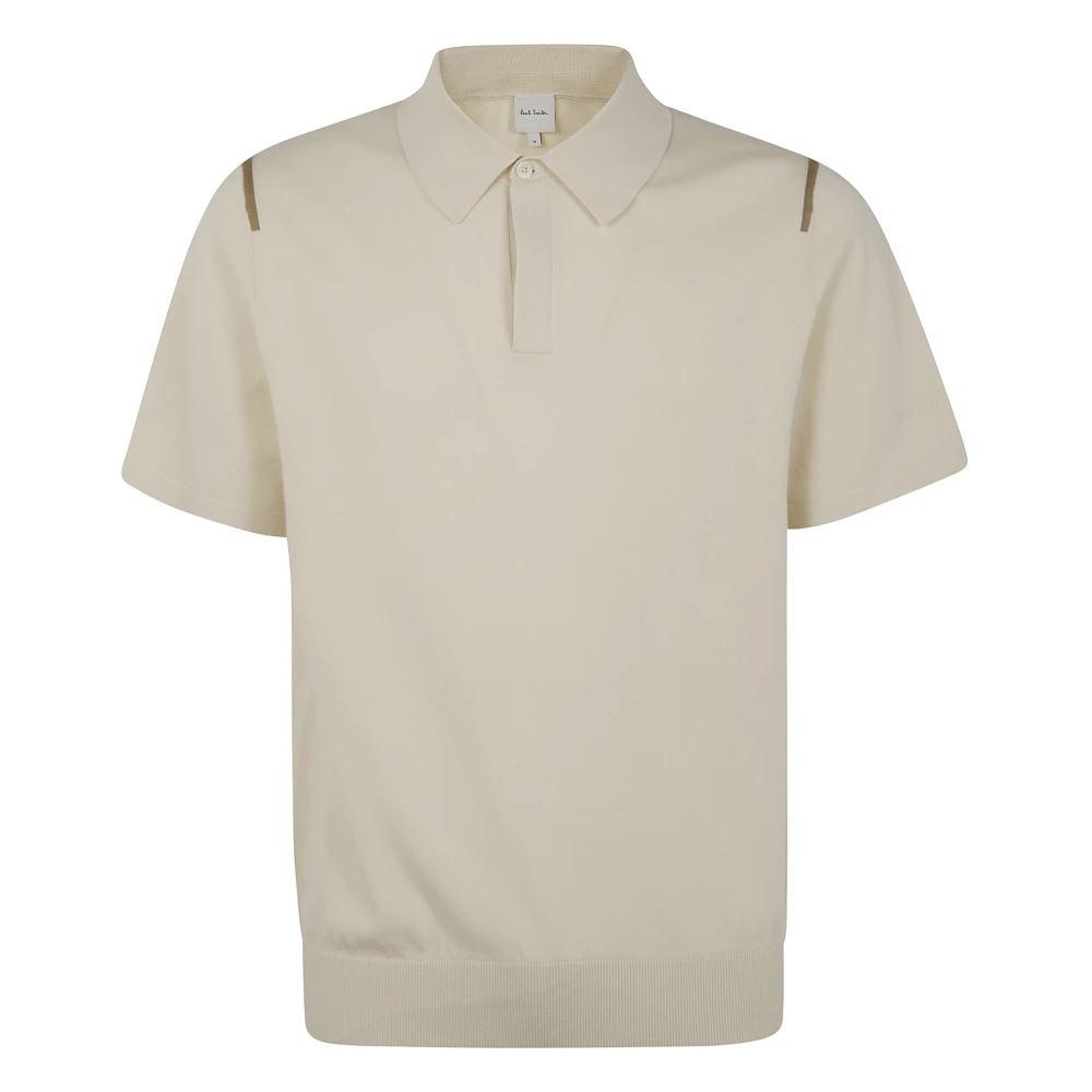 PS By Paul Smith Polo Sweater Korte Mouwen Beige Heren