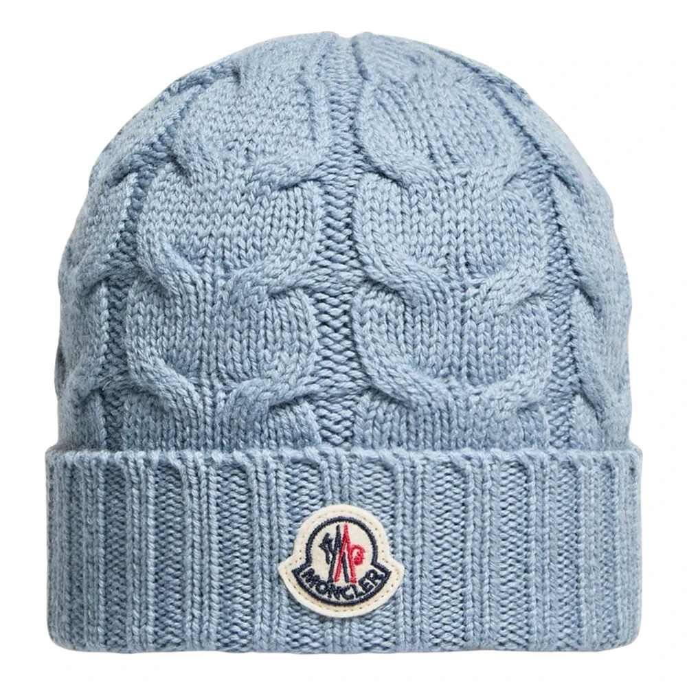 Moncler Wool Beanie for Boys in Blue, Size: M - Image 5