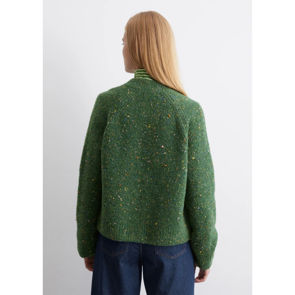 Marc O'Polo Bouclé cardigan relaxed Green Dames