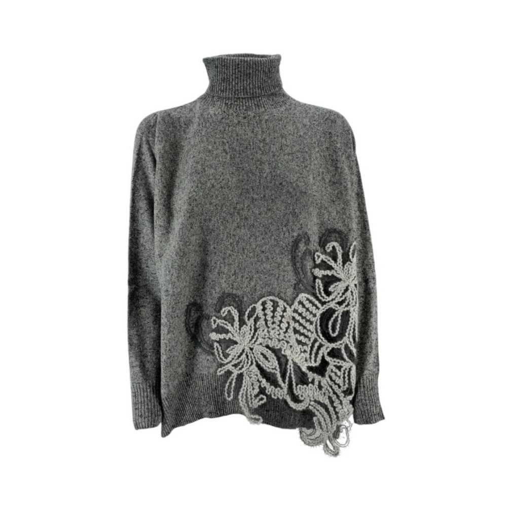 D.Exterior Grijze Bloemen Trui Gray Dames