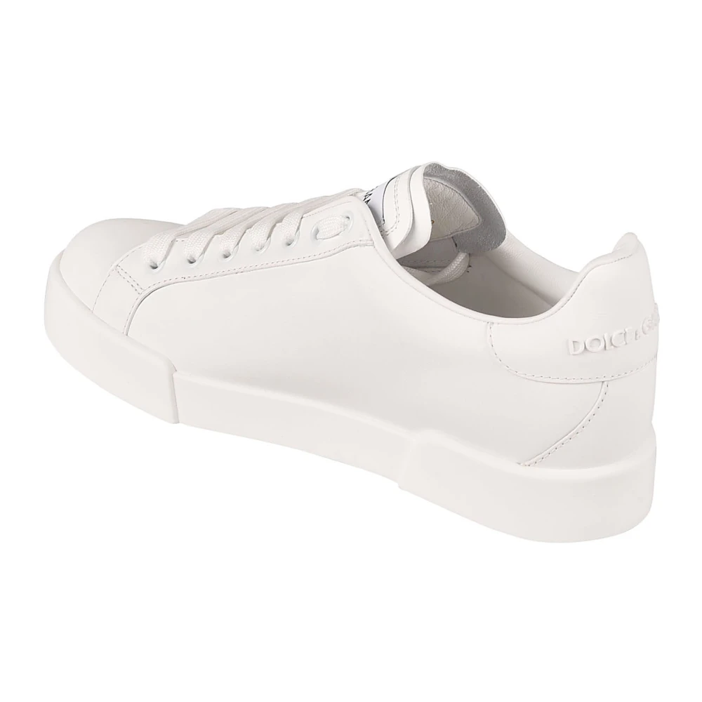 Dolce & Gabbana Witte Leren Sneakers voor Dames White Dames