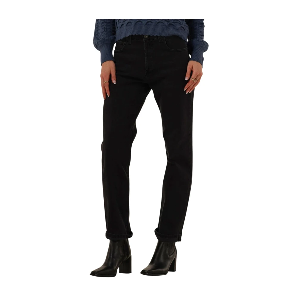 Replay Zwarte Straight Leg Jeans Maijke Black Dames