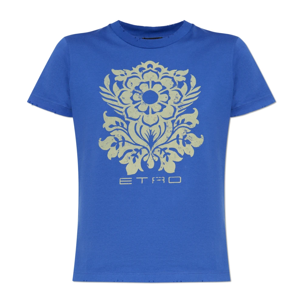 Etro - Tops > T-Shirts - Blue - Etro - Modalova