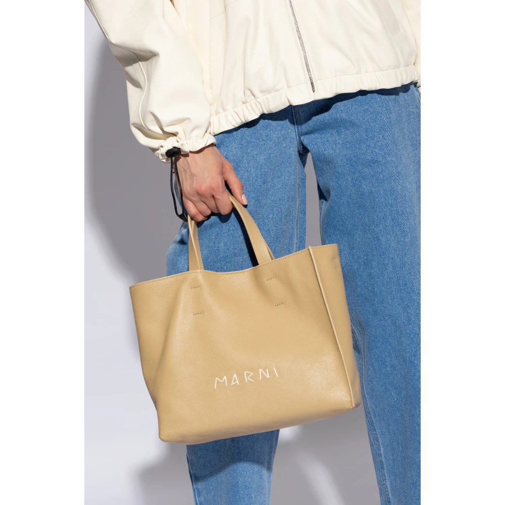 Marni Museo shopper tas Beige Dames