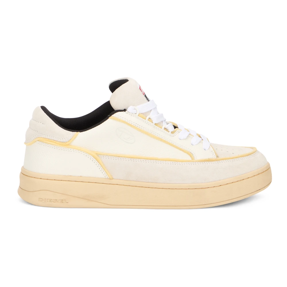Diesel Lichte sneakers met zwarte details Heren Schoenen Beige