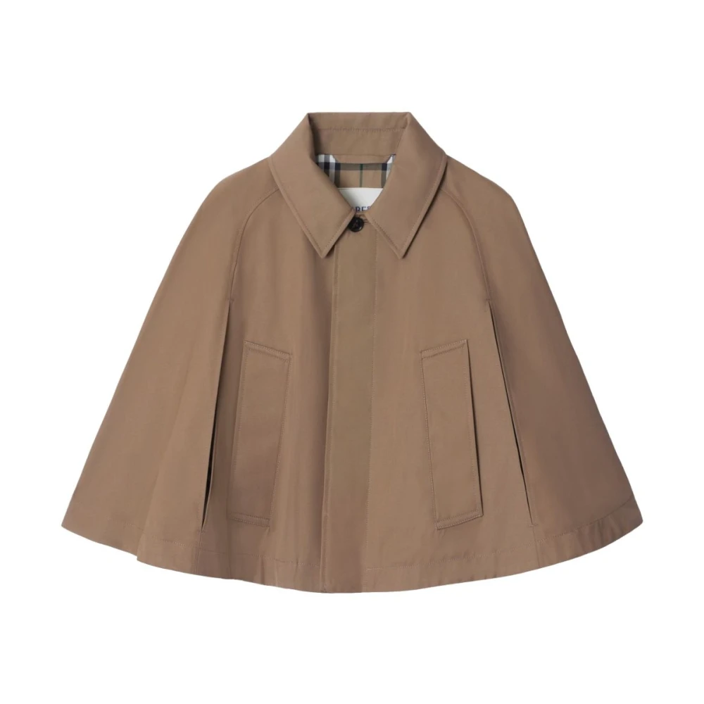 Burberry Korte Jassen met Knoopsluiting Brown Dames
