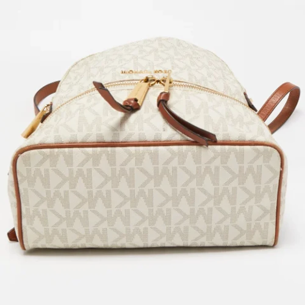 Michael Kors Pre-owned Coated canvas backpacks White Dames