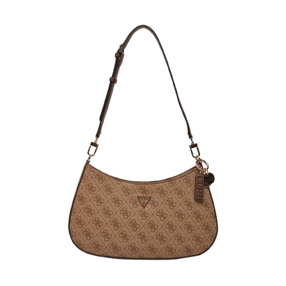 Guess Women's Brown Shoulder Bags, One Size, Shoulder Bag With Metal Logo