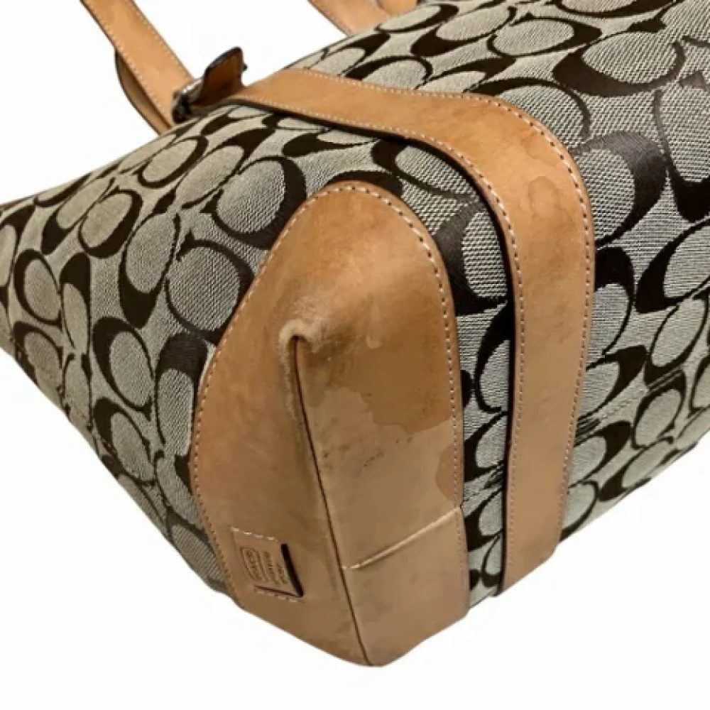 Coach Pre-owned Canvas shoulder-bags Beige Dames