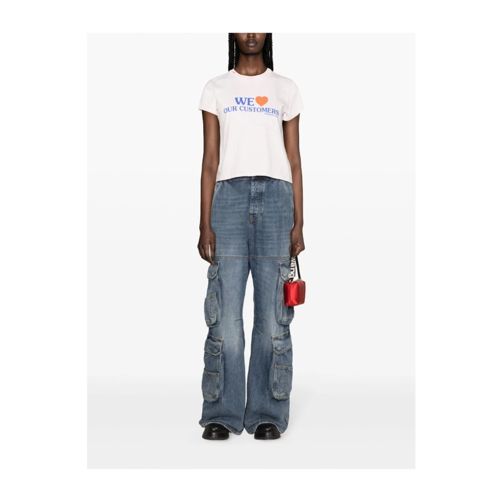 alexander wang Bleach Wash Tee Polos Trendy Style White Dames