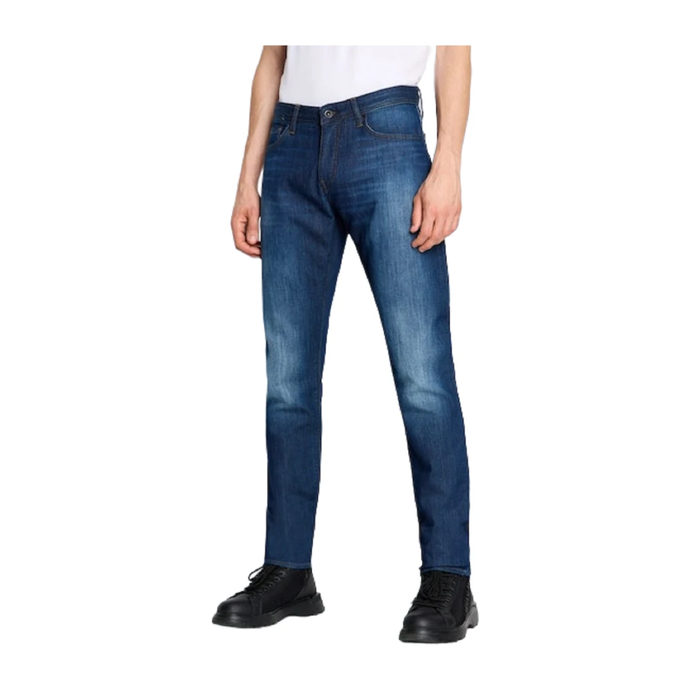 Armani Exchange Blauwe Skinny Jeans Blue Heren