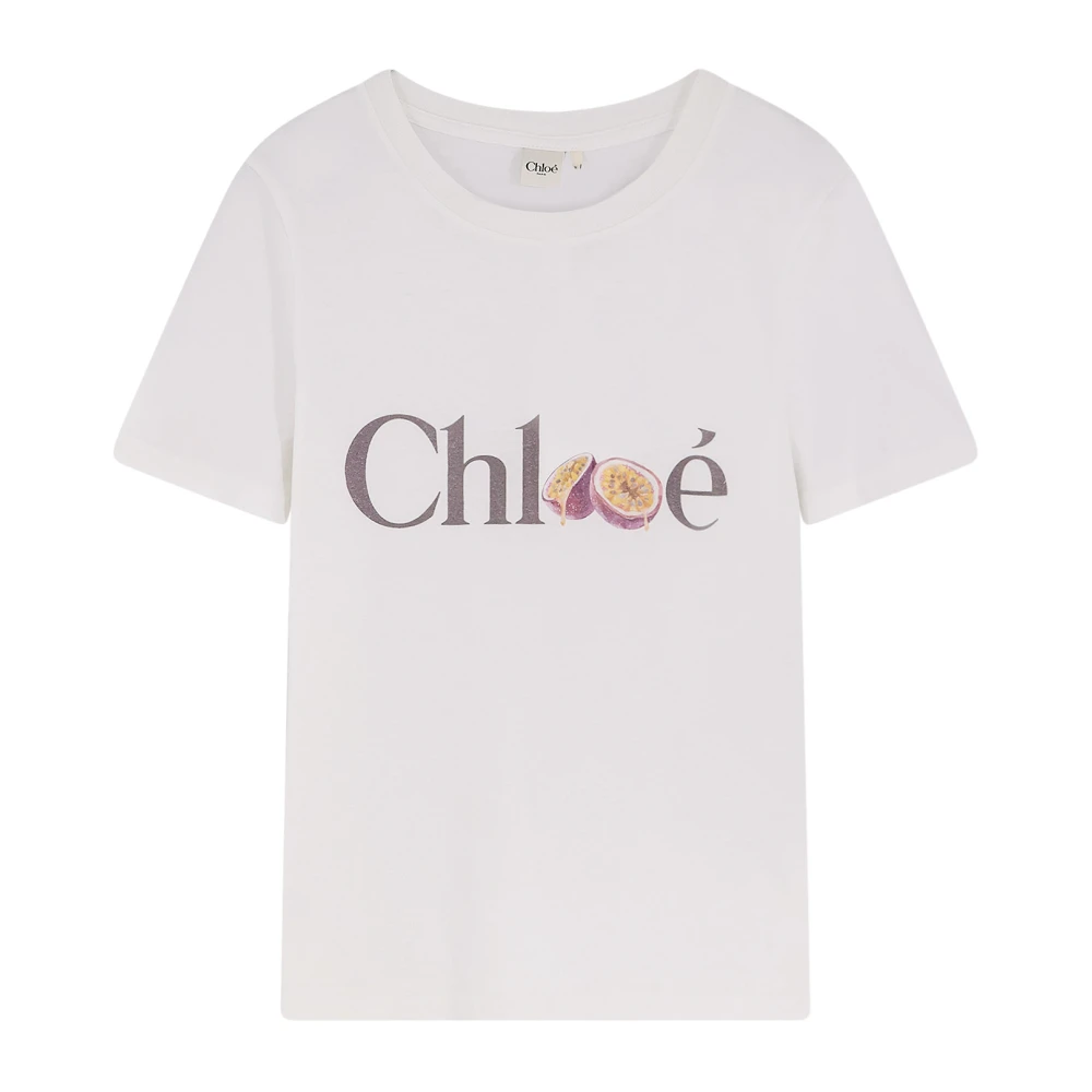 Chloé Women's White T-Shirts, Xs, Baby Fit Logo T-Shirt