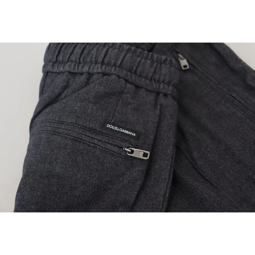 Dolce & Gabbana Elegante grijze katoenen joggers Gray Heren