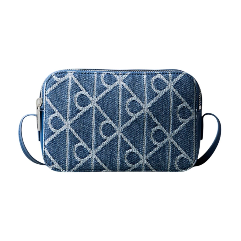 Calvin Klein Women's Blue Emblem Aop Camera