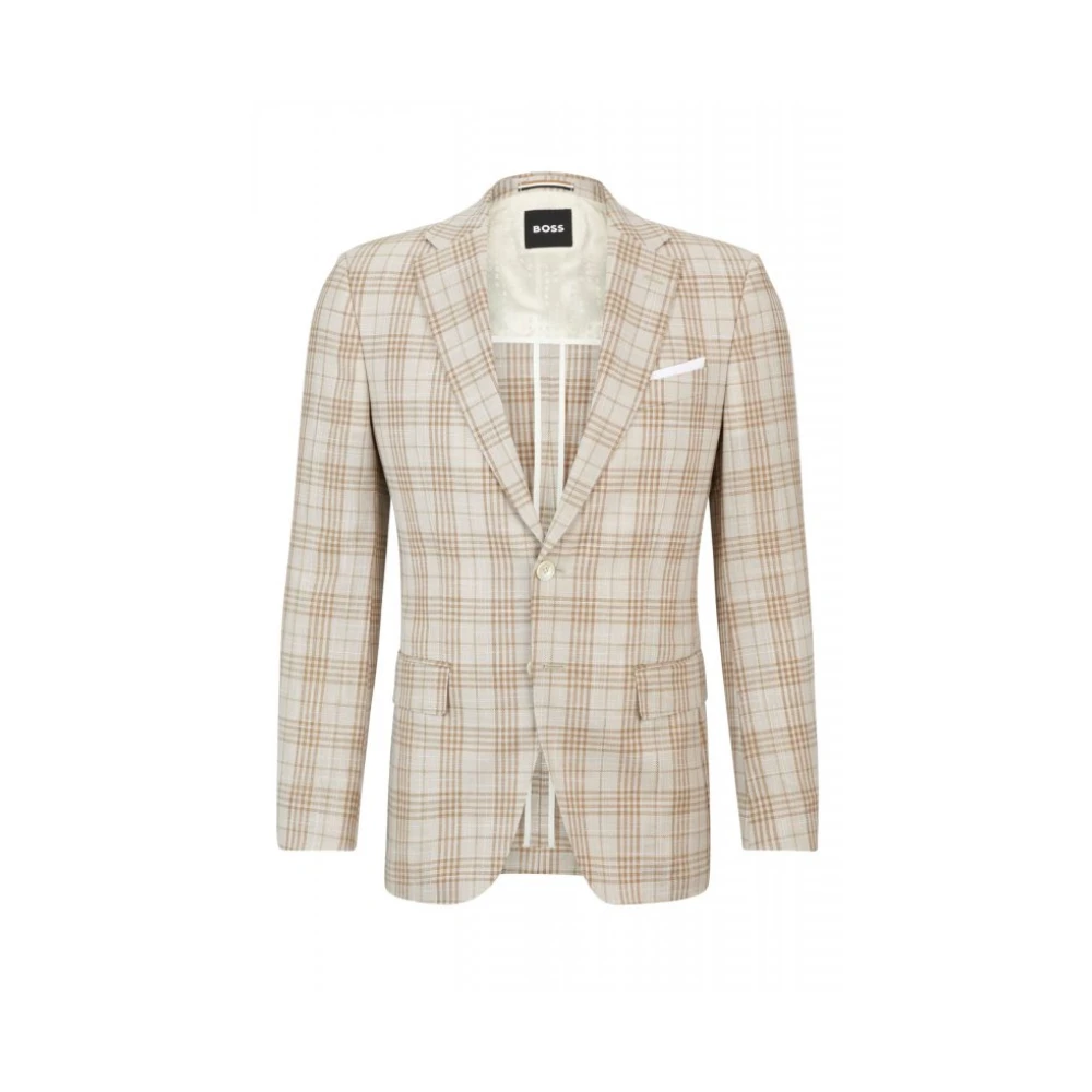Hugo Beige Boss - Jackets > Blazers - Male - Blazers - M - Jackets