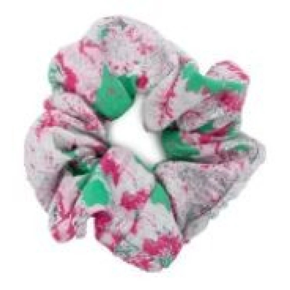 Ganni 3D Jacquard Scrunchie in Sugar Plum Multicolor Dames