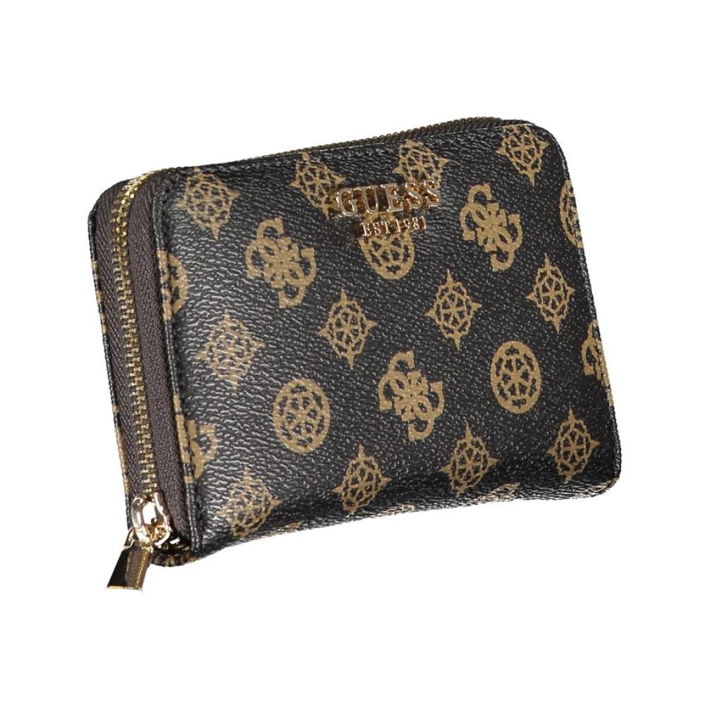 Guess Bruine Polyethyleen Portemonnee met Logodetail Brown Dames