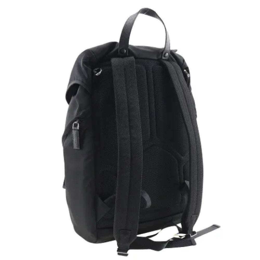 Prada Vintage Pre-owned Fabric backpacks Black Dames