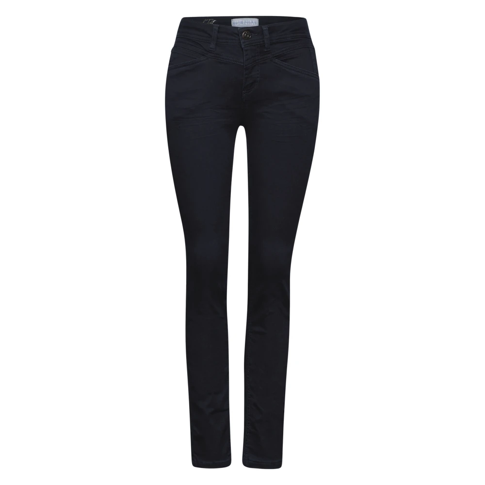 Street One Casual Fit Jeans met Slim Legs Black Dames