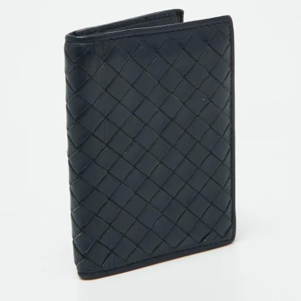 Bottega Veneta Vintage Pre-owned Leather wallets Blue Heren