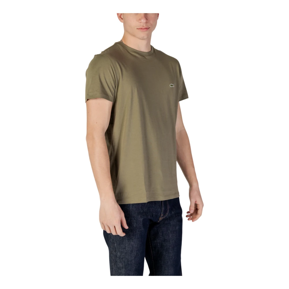 Lacoste Groene Katoenen T-shirt voor Lente Zomer Green Heren