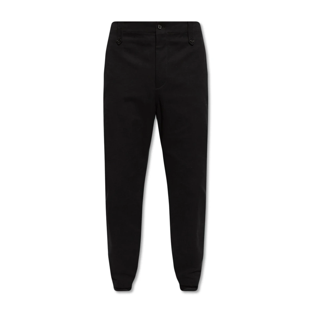 Alexander mcqueen Plooi-front broek met ritssluiting Black Heren