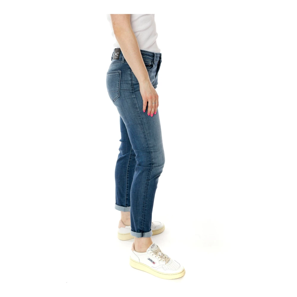 Denham Midwaist Boyfriend Jeans Blue Dames